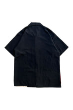 画像をギャラリービューアに読み込む, 90'S S/S MICKEY PATTERN SHIRT / BLACK [SIZE: S USED]
