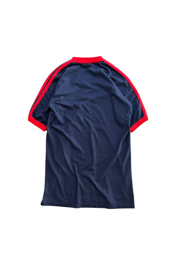 MADE IN USA 80'S V-NECK T-SHIRT / NAVY [SIZE: M USED]