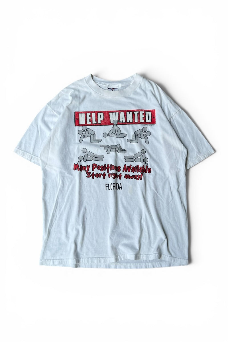 98'S HELP WANTED EROTIC T-SHIRT / WHITE [사이즈: L USED]