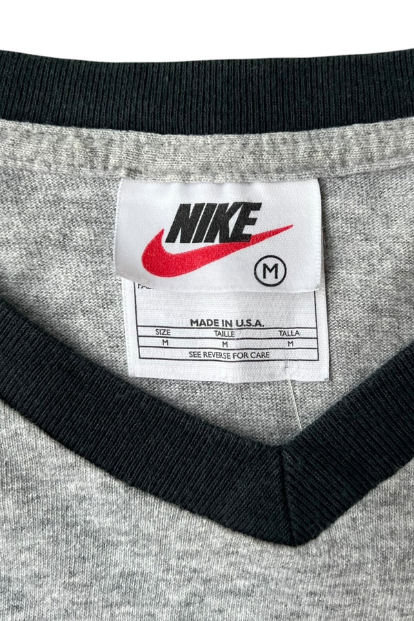 MADE IN USA 90년대 V넥 티셔츠 / 그레이 [사이즈: M USED]