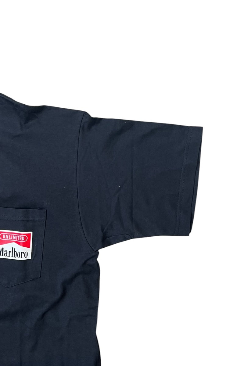 MADE IN USA 90'S MARLBORO ADVERTISING POCKET T-SHIRT / BLACK [SIZE: XL USED]