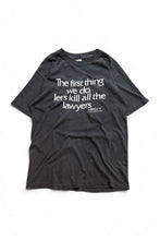 画像をギャラリービューアに読み込む, MADE IN USA 80'S SHAKESPEARE MESSAGE T-SHIRT / BLACK [SIZE: L USED]
