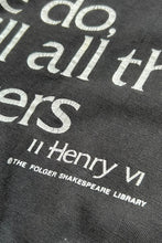 画像をギャラリービューアに読み込む, MADE IN USA 80'S SHAKESPEARE MESSAGE T-SHIRT / BLACK [SIZE: L USED]
