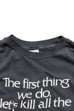 画像をギャラリービューアに読み込む, MADE IN USA 80'S SHAKESPEARE MESSAGE T-SHIRT / BLACK [SIZE: L USED]
