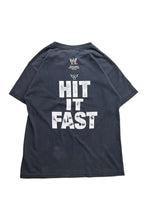 画像をギャラリービューアに読み込む, MADE IN USA 02'S HIT IT STRONG HIT IT FAST MESSAGE T-SHIRT / BLACK [SIZE: M USED]
