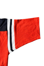 画像をギャラリービューアに読み込む, MADE IN USA 80'S V-NECK HOCKEY T-SHIRT / ORANGE [SIZE: 42 USED]
