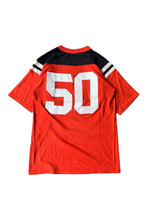 画像をギャラリービューアに読み込む, MADE IN USA 80'S V-NECK HOCKEY T-SHIRT / ORANGE [SIZE: 42 USED]
