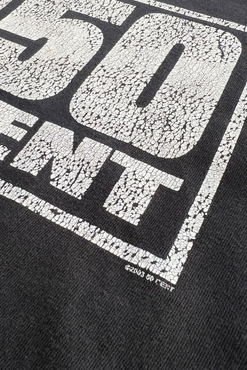 MADE IN MEXICO Y2K 03'S 50 CENT 힙합 랩 티셔츠 / BLACK [SIZE: M USED]