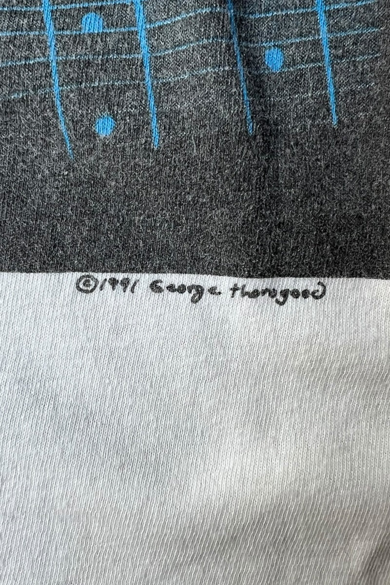 MADE IN USA 91'S GEORGE THOROGOOD MUSIC T-SHIRT / WHITE [사이즈: XL USED]