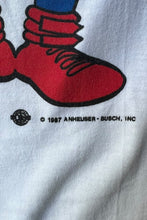 画像をギャラリービューアに読み込む, MADE IN USA 87'S BUDWISER ADVERTISING RINGER T-SHIRT / WHITE [SIZE: XL USED]
