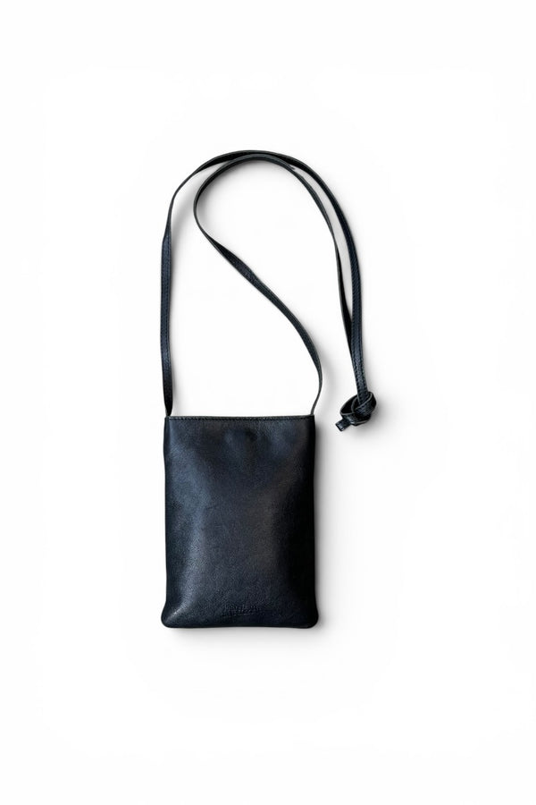 SMALL LEATHER SHOULDER BAG / BLACK [사이즈: ONE SIZE USED]