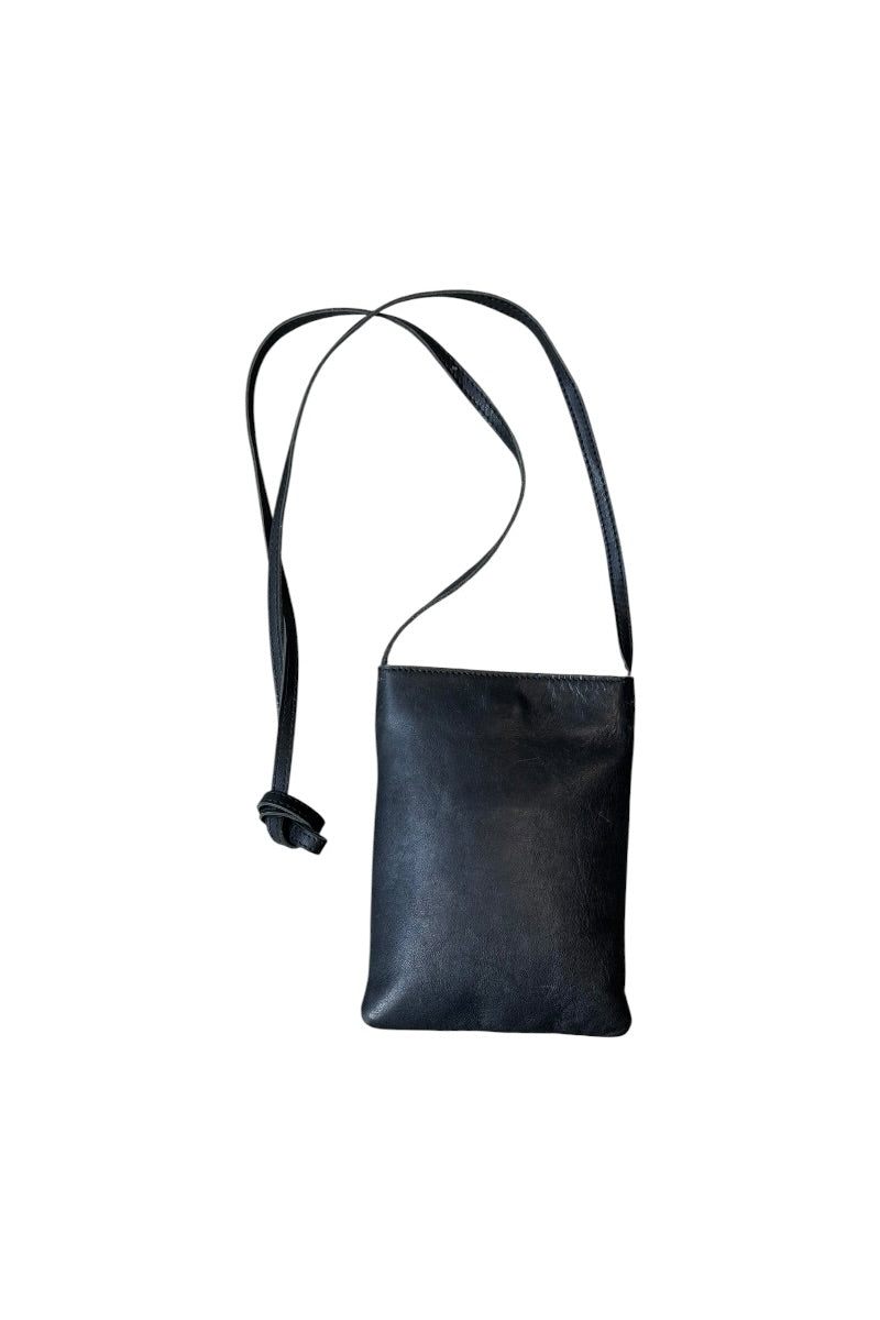 SMALL LEATHER SHOULDER BAG / BLACK [사이즈: ONE SIZE USED]