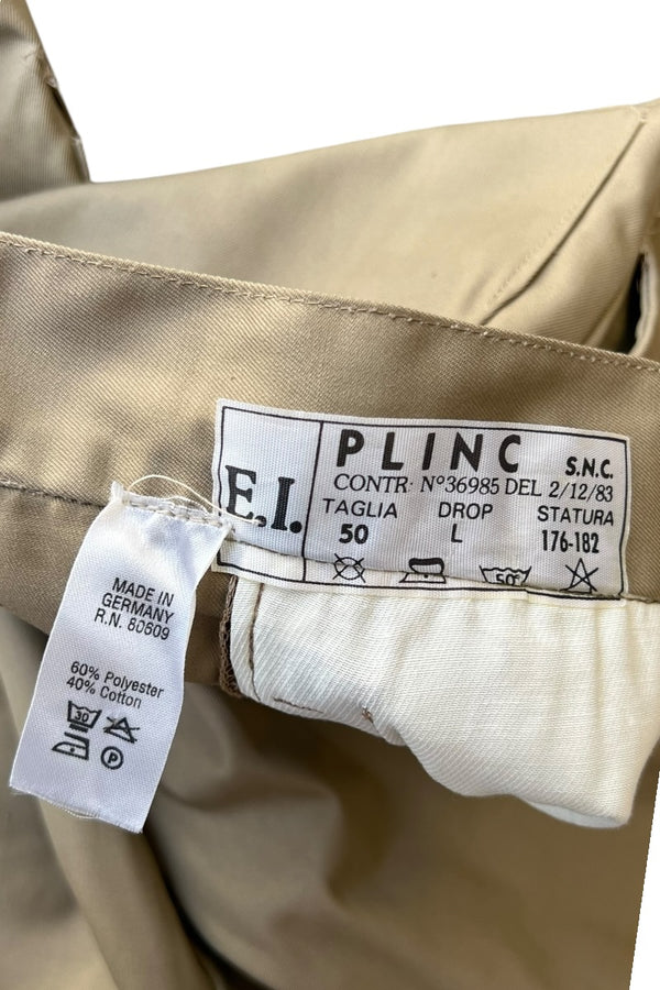 MADE IN GERMANY 83'S TUCK CHINO SHORT PANT / BEIGE [SIZE: L USED]