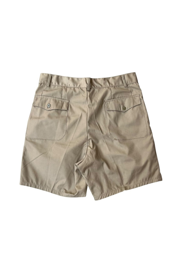 MADE IN GERMANY 83'S TUCK CHINO SHORT PANT / BEIGE [SIZE: L USED]