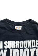 画像をギャラリービューアに読み込む, Y2K EARLY 00'S LION KING IDIOTS MESSAGE T-SHIRT / BLACK [SIZE: L USED]
