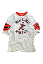 画像をギャラリービューアに読み込む, MADE IN USA 90'S V-NECK FOOTBALL T-SHIRT / WHITE [SIZE: L USED]
