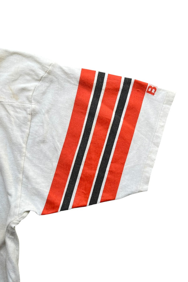 MADE IN USA 90년대 V넥 풋볼 티셔츠 / 화이트 [사이즈: L USED]