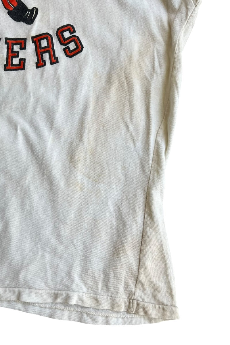 MADE IN USA 90년대 V넥 풋볼 티셔츠 / 화이트 [사이즈: L USED]
