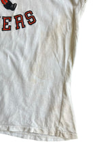 画像をギャラリービューアに読み込む, MADE IN USA 90'S V-NECK FOOTBALL T-SHIRT / WHITE [SIZE: L USED]
