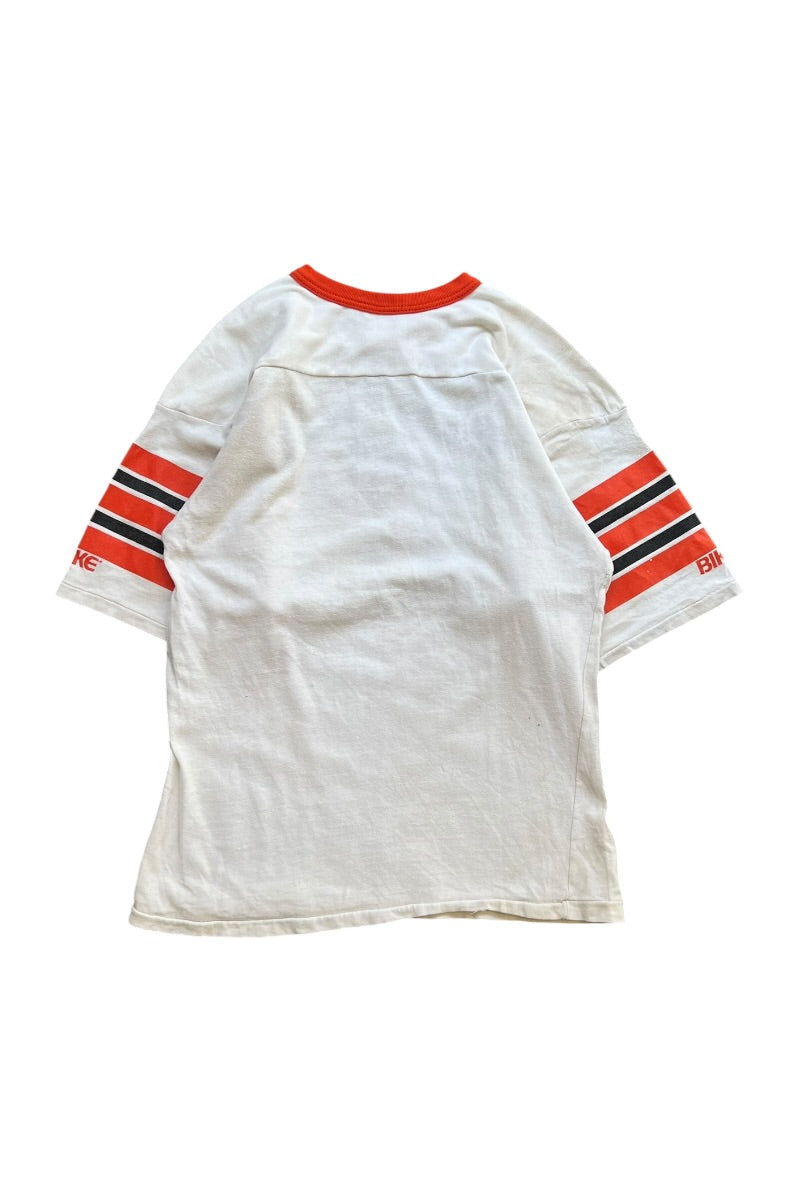 MADE IN USA 90년대 V넥 풋볼 티셔츠 / 화이트 [사이즈: L USED]