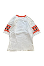 画像をギャラリービューアに読み込む, MADE IN USA 90'S V-NECK FOOTBALL T-SHIRT / WHITE [SIZE: L USED]

