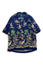 画像をギャラリービューアに読み込む, 90'S S/S CALDWELL HAWAIIAN SHIRT / NAVY [SIZE: M USED]
