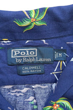 画像をギャラリービューアに読み込む, 90'S S/S CALDWELL HAWAIIAN SHIRT / NAVY [SIZE: M USED]
