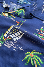 画像をギャラリービューアに読み込む, 90'S S/S CALDWELL HAWAIIAN SHIRT / NAVY [SIZE: M USED]
