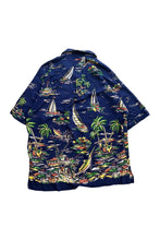 画像をギャラリービューアに読み込む, 90'S S/S CALDWELL HAWAIIAN SHIRT / NAVY [SIZE: M USED]
