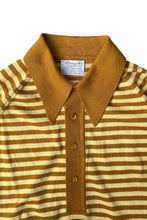 画像をギャラリービューアに読み込む, 70'S BORDER S/S POLO SHIRT / YELLOW [SIZE: L USED]

