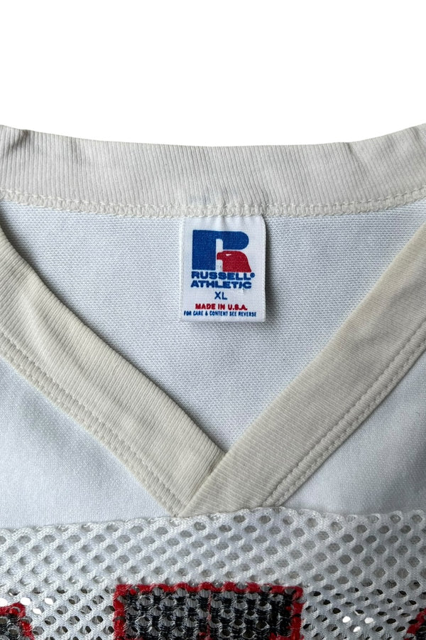MADE IN USA 90년대 V넥 메시 게임 셔츠 / 화이트 [사이즈: XL USED]