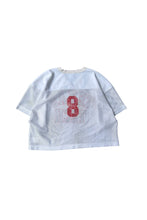 画像をギャラリービューアに読み込む, MADE IN USA 90'S V-NECK MESH GAME SHIRT / WHITE [SIZE: XL USED]
