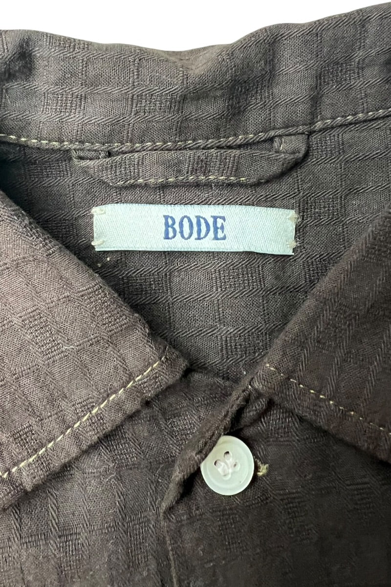 MADE IN USA S/S SHIRT / BROWN [사이즈: XS 중고]