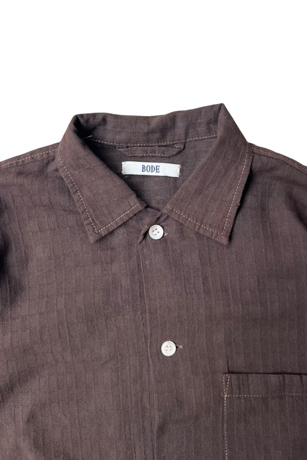 MADE IN USA S/S SHIRT / BROWN [사이즈: XS 중고]