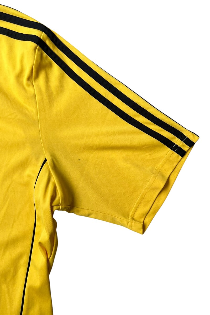 90'S V-NECK FOOTBALL GAME SHIRT / YELLOW [SIZE: L USED]