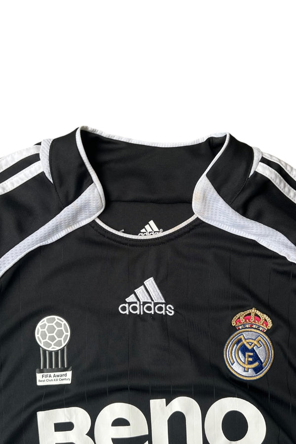 06-07'S REAL MADRID 23 BECKHAM FOOTBALL GAME SHIRT / BLACK [SIZE: S USED]