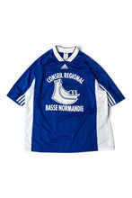 画像をギャラリービューアに読み込む, 90'S V-NECK FOOTBALL GAME SHIRT / BLUE [SIZE: XL USED]
