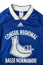 画像をギャラリービューアに読み込む, 90'S V-NECK FOOTBALL GAME SHIRT / BLUE [SIZE: XL USED]
