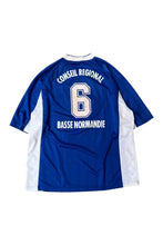 画像をギャラリービューアに読み込む, 90'S V-NECK FOOTBALL GAME SHIRT / BLUE [SIZE: XL USED]
