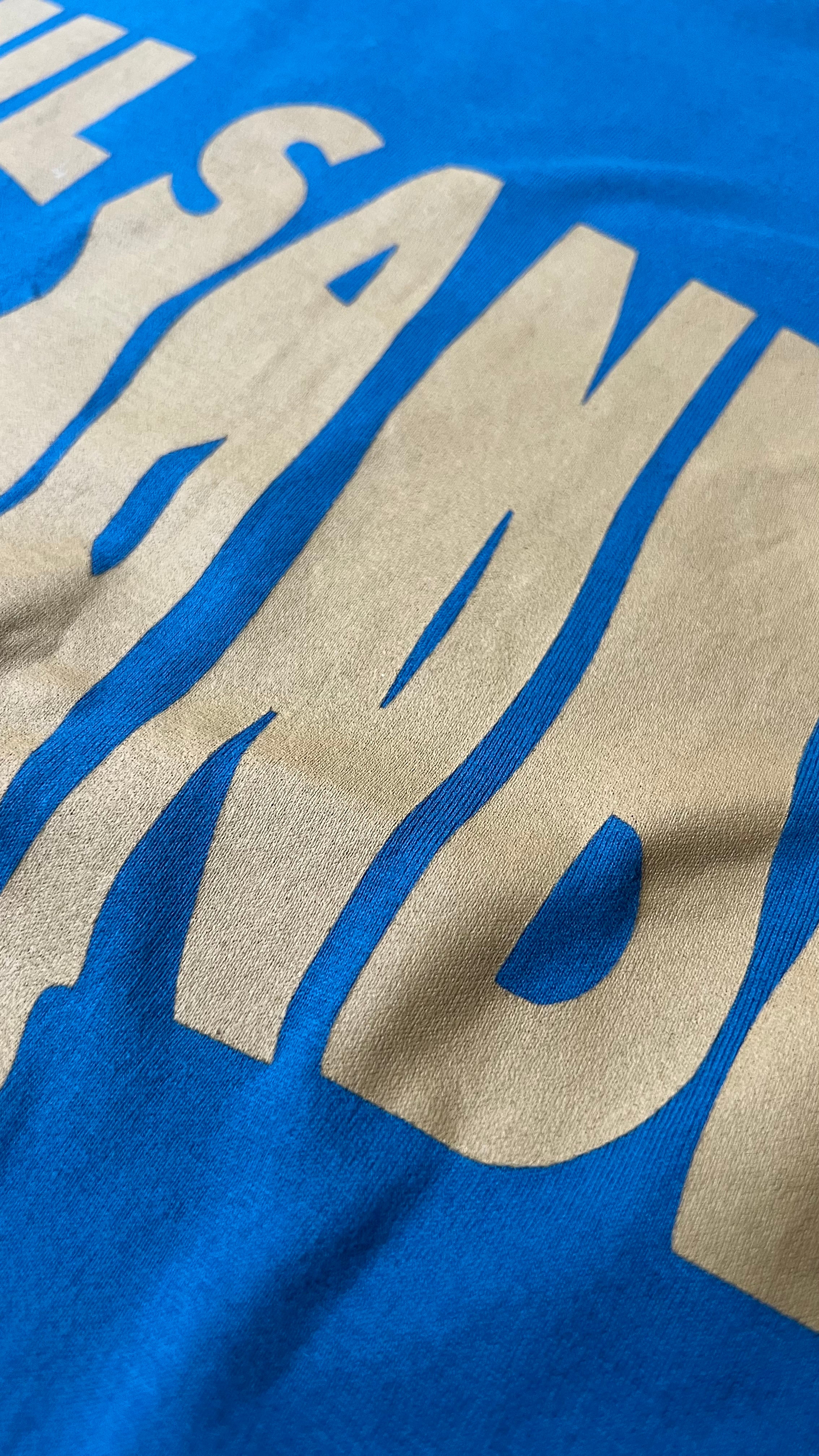 MADE IN PORTUGAL 12AW PRINT T-SHIRT / BLUE [SIZE: M USED]
