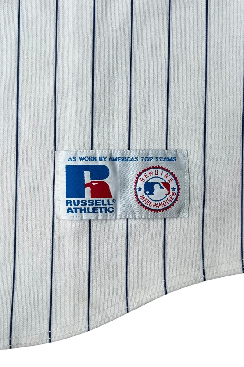MADE IN USA 90년대 NY YANKEES 베이스볼 셔츠 / 스트라이프 [사이즈: XL USED]