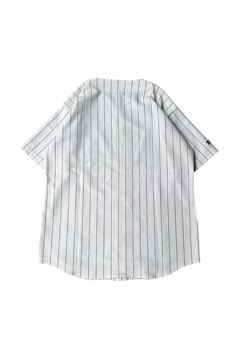 MADE IN USA 90년대 NY YANKEES 베이스볼 셔츠 / 스트라이프 [사이즈: XL USED]