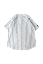 画像をギャラリービューアに読み込む, MADE IN USA 90'S NY YANKEES BASEBALL SHIRT / STRIPE [SIZE: XL USED]
