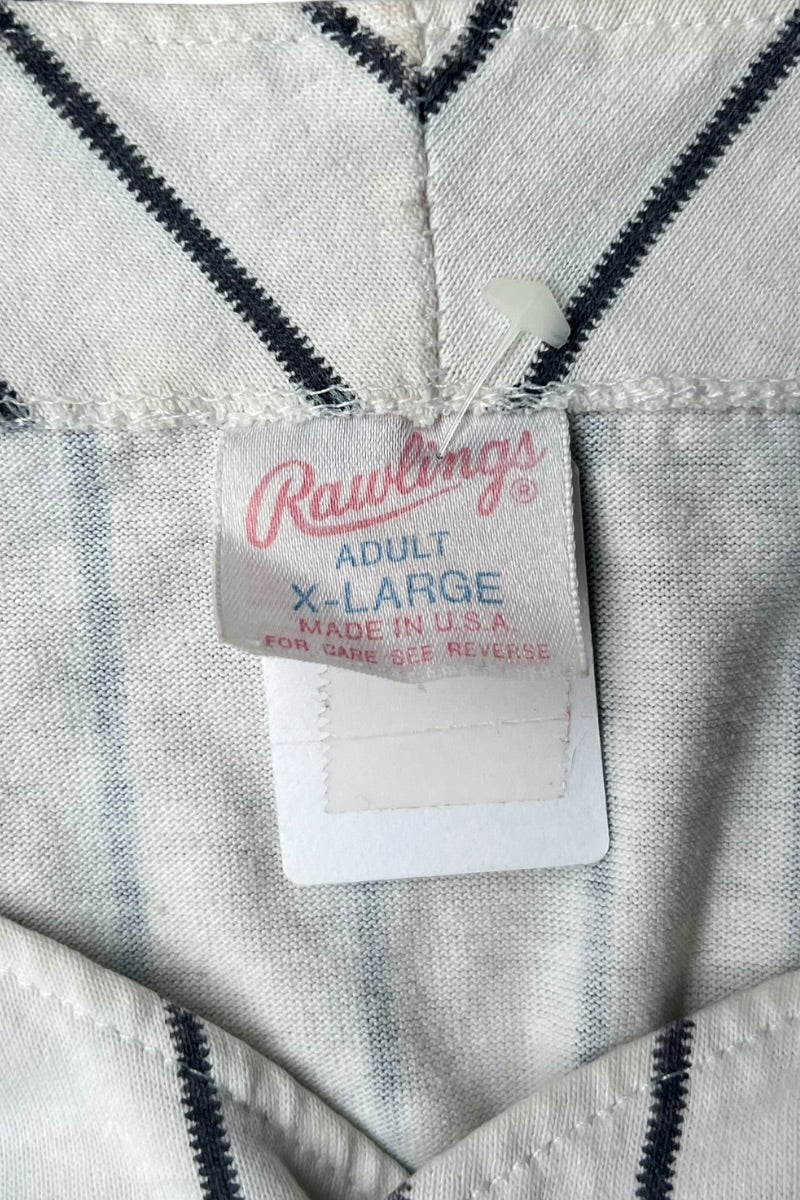 MADE IN USA 80년대 뉴욕 양키스 베이스볼 셔츠 / 화이트 [사이즈: XL USED]