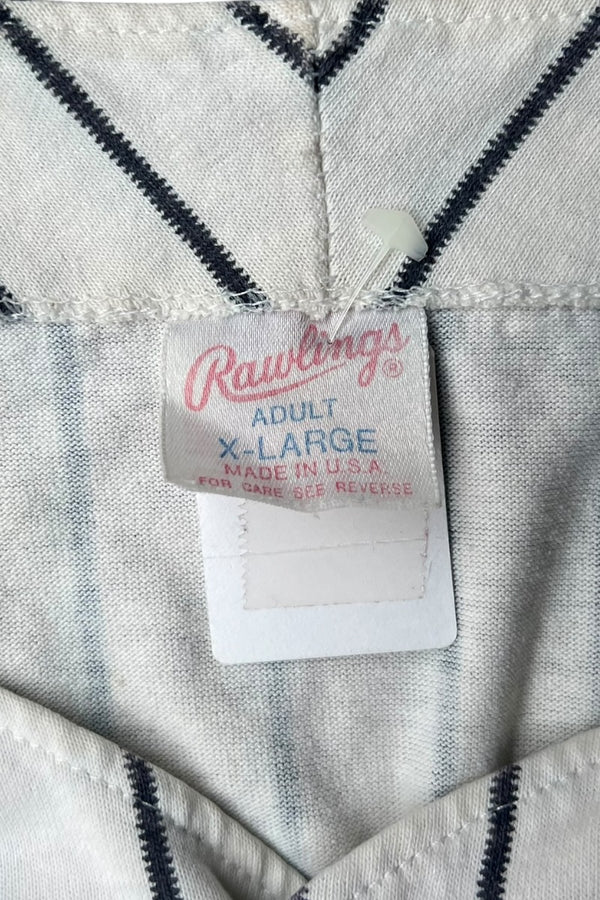 MADE IN USA 80년대 뉴욕 양키스 베이스볼 셔츠 / 화이트 [사이즈: XL USED]