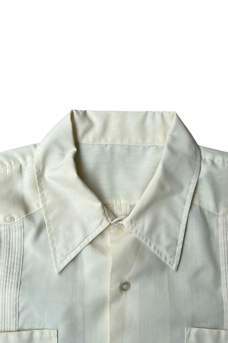 70년대 S/S 쿠바 셔츠 / 화이트 [사이즈: L USED]