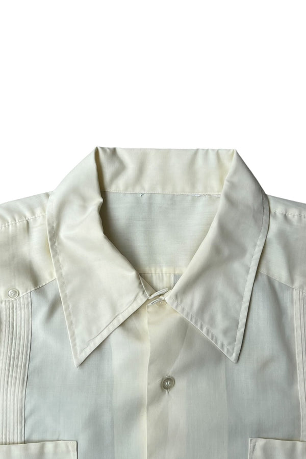 70년대 S/S 쿠바 셔츠 / 화이트 [사이즈: L USED]