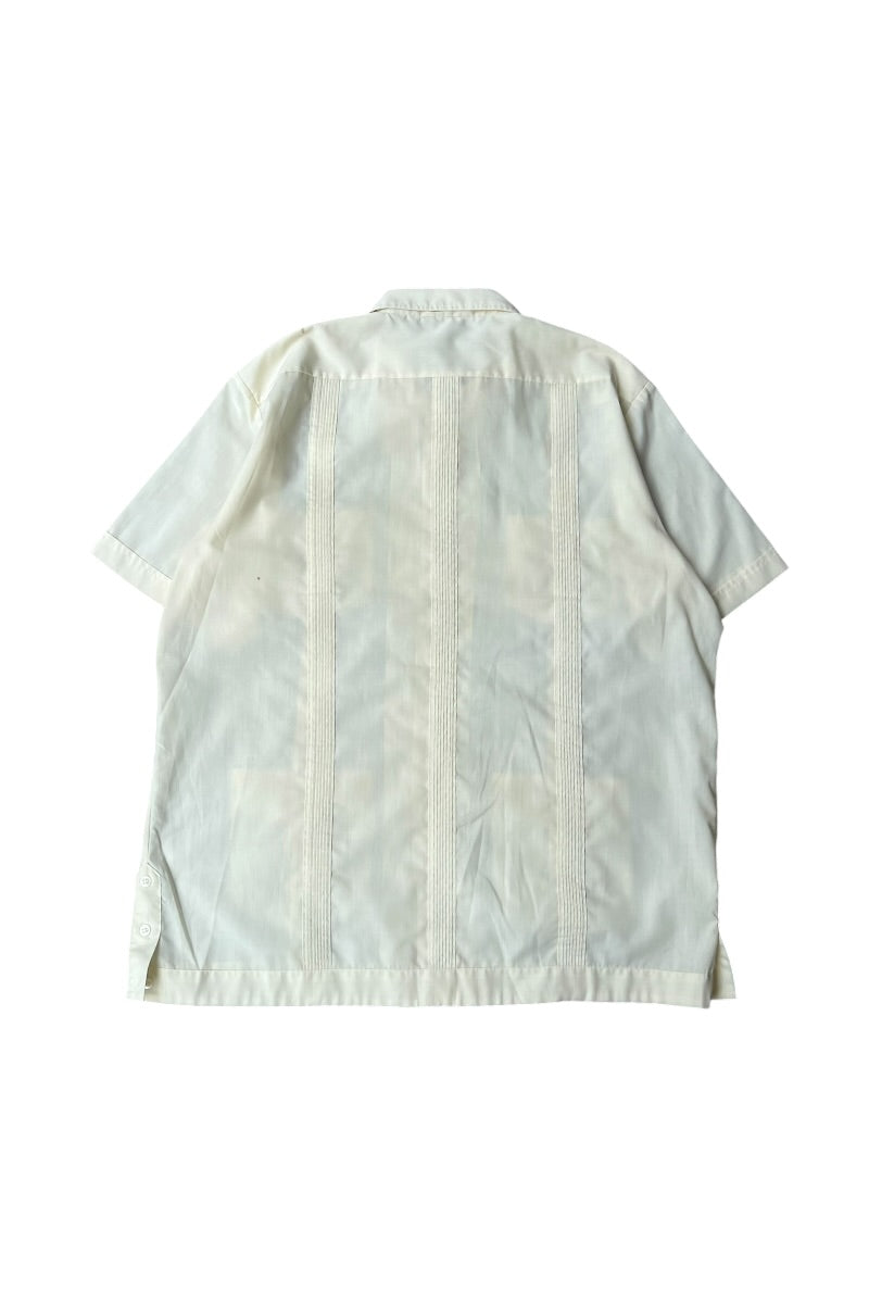 70년대 S/S 쿠바 셔츠 / 화이트 [사이즈: L USED]