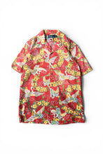 画像をギャラリービューアに読み込む, 90'S S/S OPEN COLLAR TROPICAL PATTERN SHIRT / PINK [SIZE: S USED]
