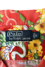 画像をギャラリービューアに読み込む, 90'S S/S OPEN COLLAR TROPICAL PATTERN SHIRT / PINK [SIZE: S USED]
